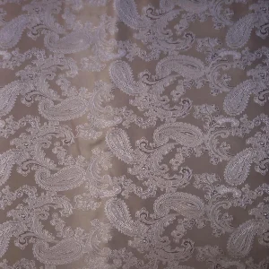 EMBOSSED ACETATE LINING  PAISLEY   BROWN