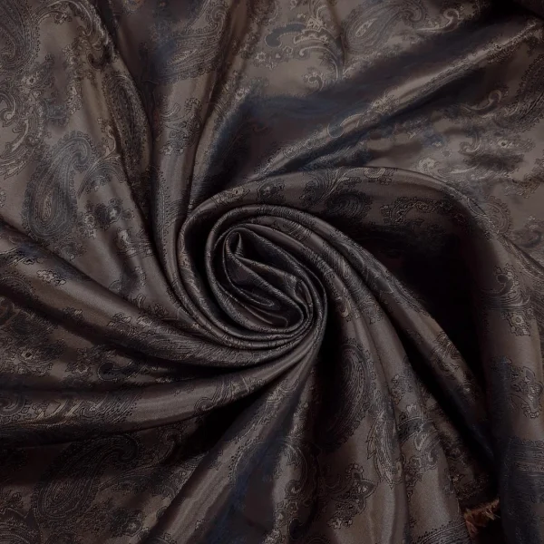 EMBOSSED ACETATE LINING PAISLEY COPPER