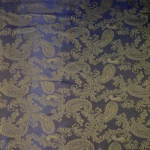 EMBOSSED ACETATE LINING  PAISLEY   GOLD