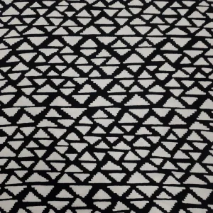 LINEN HEAVY PRINT BLUSA DIAMOND BLACK and WHITE