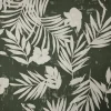 LINEN PRNTD PALM OLIVE and IVORY