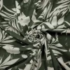 LINEN PRNTD PALM OLIVE and IVORY
