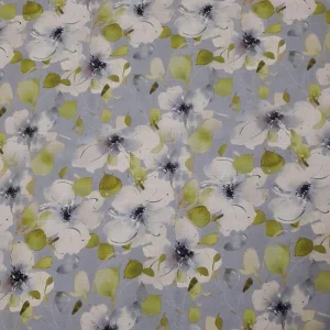 LINEN PRNTED ROSE GREY