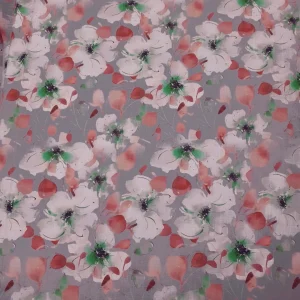LINEN PRNTED ROSE PINK