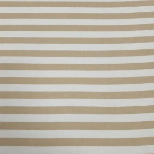 LINEN PRINTED  STRIPE BEIGE and IVORY