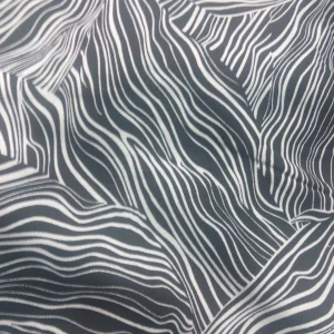 LINEN  PRTD SWIRL STR BLK