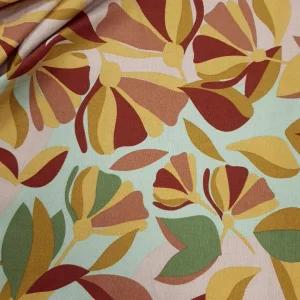 LINEN PRINTED TROPICAL PINK