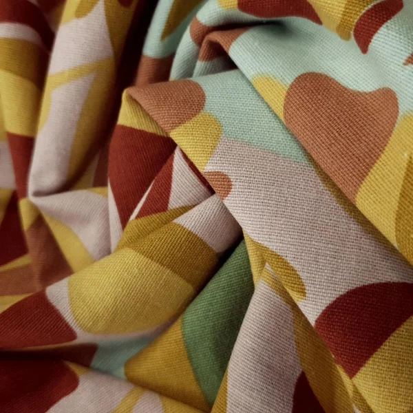 LINEN PRINTED TROPICAL PINK
