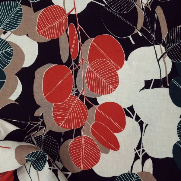 LINEN LOCK SLUB PRINT MFLO IVORY