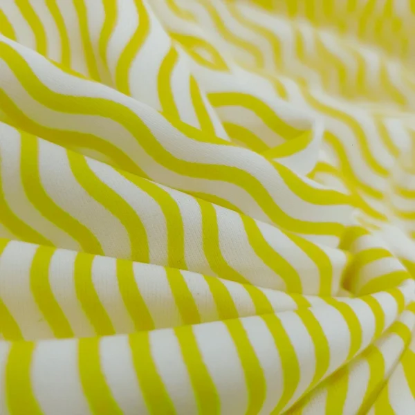 LYCRA PRINTED SWIMWEAR WAVE STRIPE YELLOW