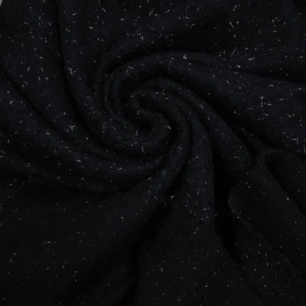 MOHAIR MELTON PINE NEEDLE BLACK