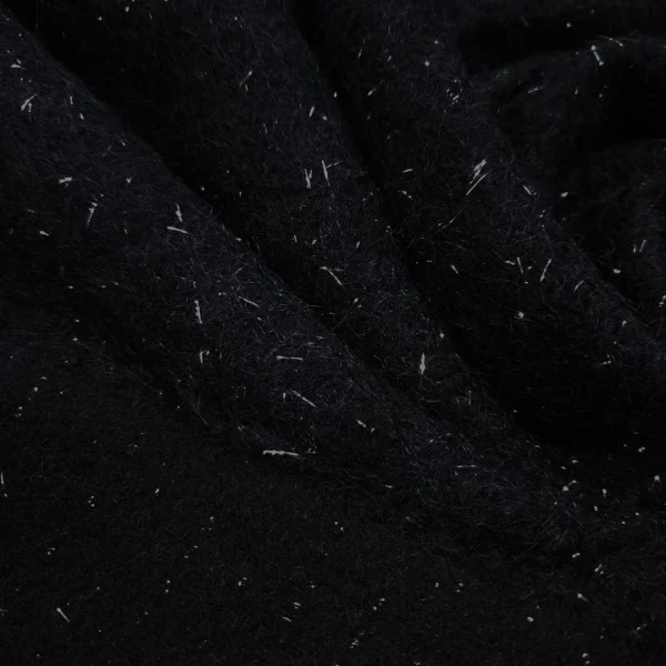 MOHAIR MELTON PINE NEEDLE BLACK