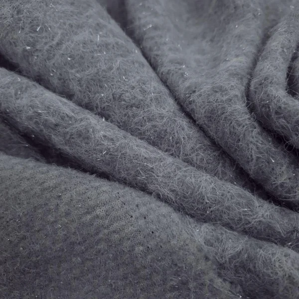 MOHAIR MELTON PINE NEEDLE SILVER