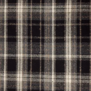 MELTON PRINTED CHECK BROWN and BLACK