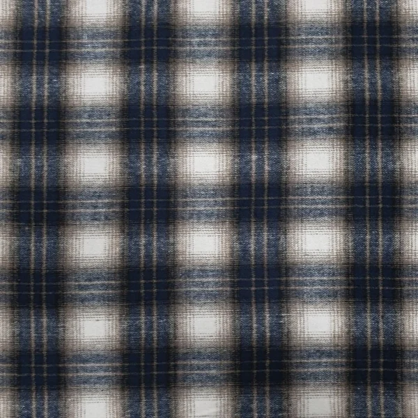 MELTON PRINTED CHECK TAUPE AND NAVY