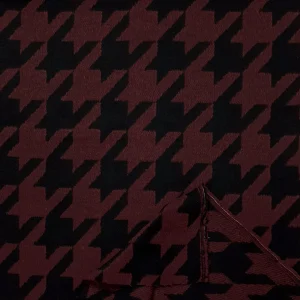 MELTON PRINTED HOUNDSTOOTH RUST and BLACK