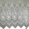 MESH  BORDER CORDED BIG FLORAL BLK WHT