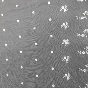 MESH BORDER-CORDED RIBB IVORY