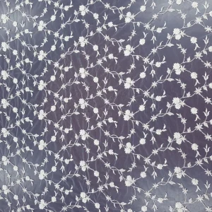 MESH BEADED SMALL FLORAL WHITE2