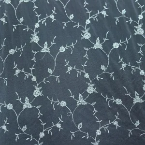 MESH BEADED SMALL FLORAL WHITE3