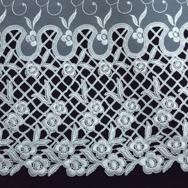 MESH BORDER FLO LAZORCUT WHITE