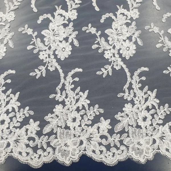 MESH  HEAVY CORDED IVORY2