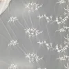 MESH CORDED WITH BEADS  FLORAL IVORY
