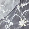 MESH CORDED WITH BEADS  FLORAL WHITE