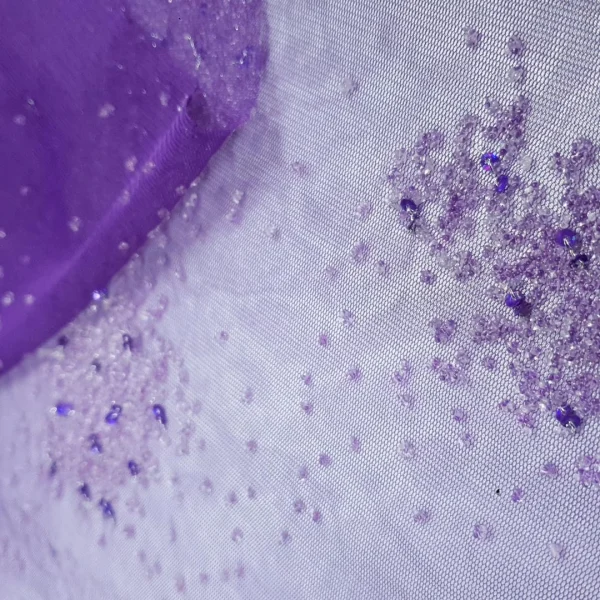 MESH GLUED-STONE PURPLE