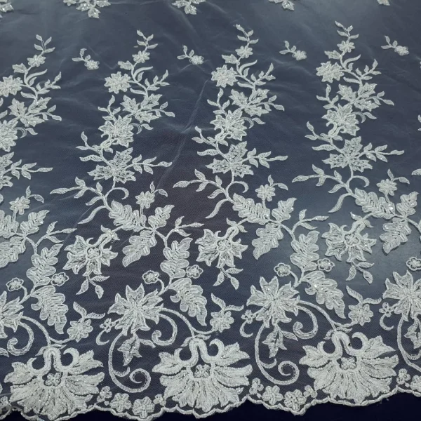 MESH BRIDAL LACE WITH BEADS(3)