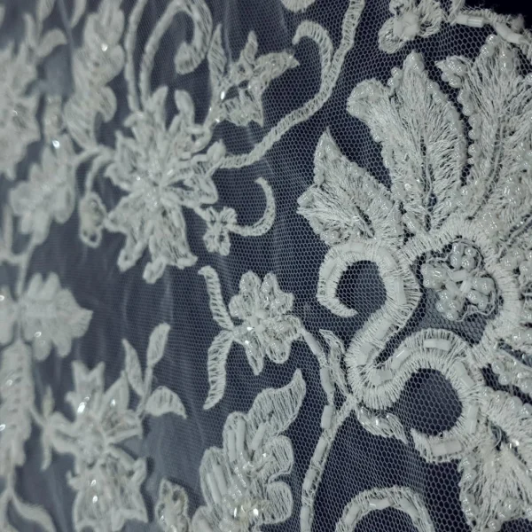 MESH BRIDAL LACE WITH BEADS(3)