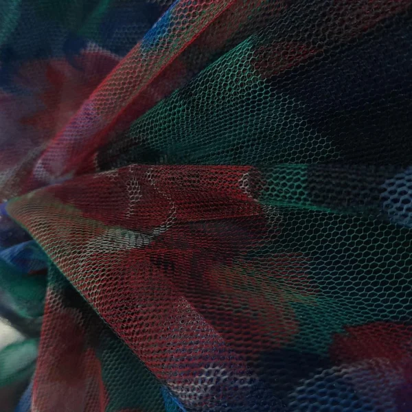PRINTED  MESH ROSES MULTI