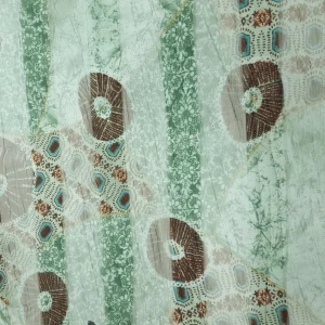 MESH PRNTD TWIST-STRIPE GREEN