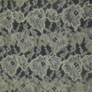 LACE MESH WITH RIBBON EMBROIDERD WITH SEQ