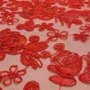 MESH SEQ CORD PAISLEY RED
