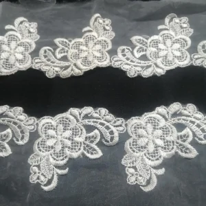 ORGANZA BORDER TRIM CREAM(9CM)