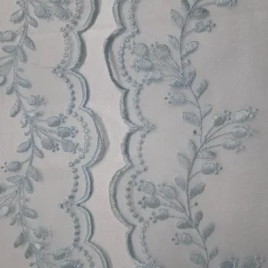 ORGANZA BORDER TRIM (11CM) POWDER