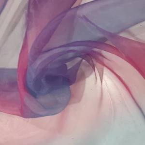 ORGANZA TRI-COLOR RAINBOW CERIS AND BLUE
