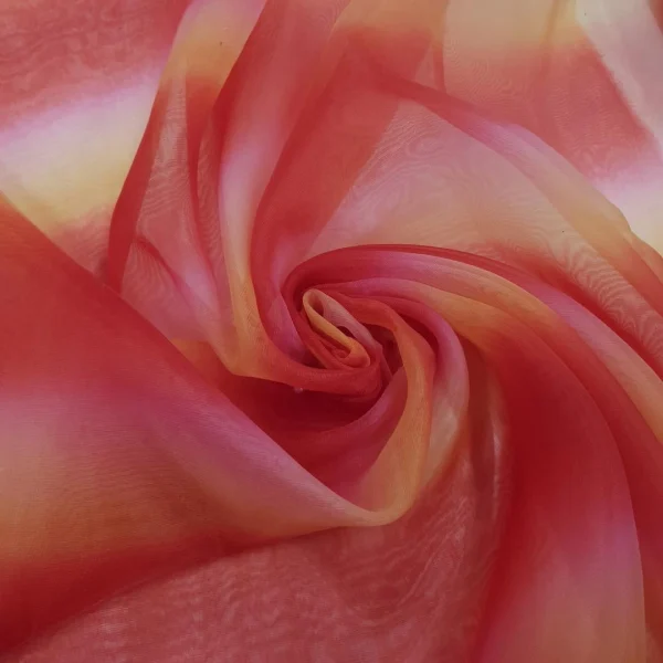ORGANZA TRI-COLOR RAINBOW ORANGE
