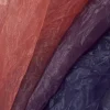 CRUSHED ORGANZA TRI-COLOR RAINBOW GREY AND ORANGE