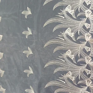 ORGANZA BORDER CORDED CHAMPAGNE