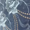 ORGANZA BORDER CORDED IVORY and GOLD