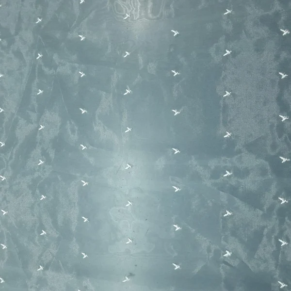 ORGANZA BORDER CORDED(11) WHITE