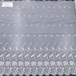 ORGANZA BORDER CORDED WHITE(2)