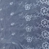 ORGANZA BORDER CORDED WHITE SILVER LUREX