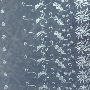 ORGANZA BORDER CORDED IVORY