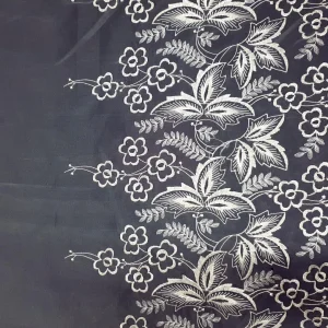 ORGANZA BORDER CORDED FLORAL(1)-IVORY