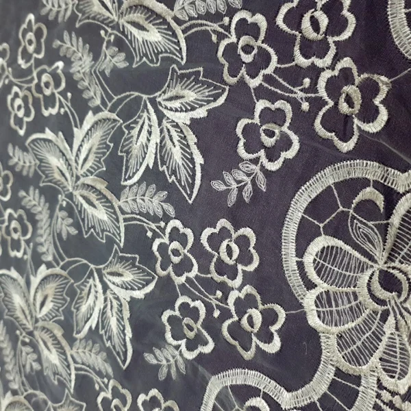 ORGANZA BORDER CORDED FLORAL(1)-IVORY