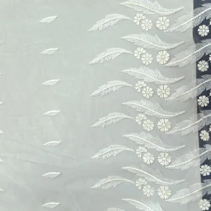 ORGANZA BORDER  EMBROIDERY CREAM