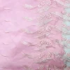 ORGANZA BORDER  EMBROIDERY PINK
